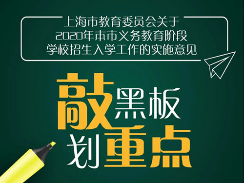 上海市教委公布2020年升学新政测